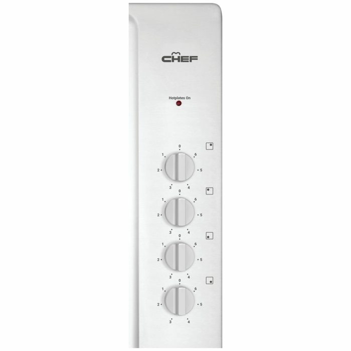 Chef 60cm Stainless Steel 4 Zone Electric Solid Cooktop CHS642SB - Image 2