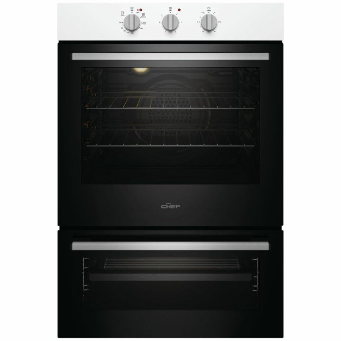 Chef 60cm Multi-Function Electric Built-In Oven with Separate Grill, Stainless Steel CVE662SB