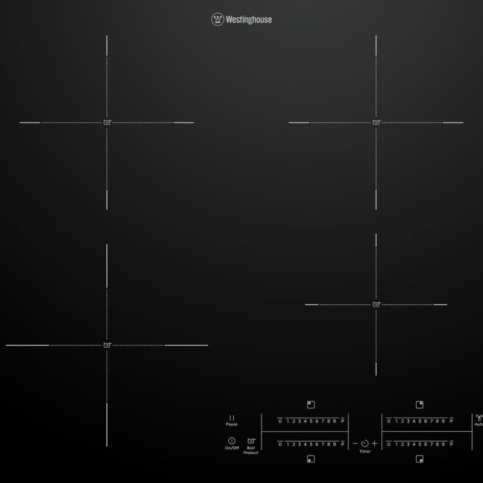 Westinghouse 60cm 4 Zone Induction Cooktop with Boilprotect WHI643BE