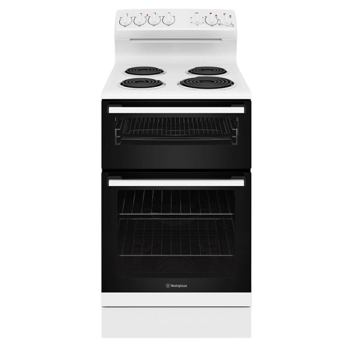Westinghouse 54cm Freestanding Electric Oven and Coil Cooktop WLE522WC